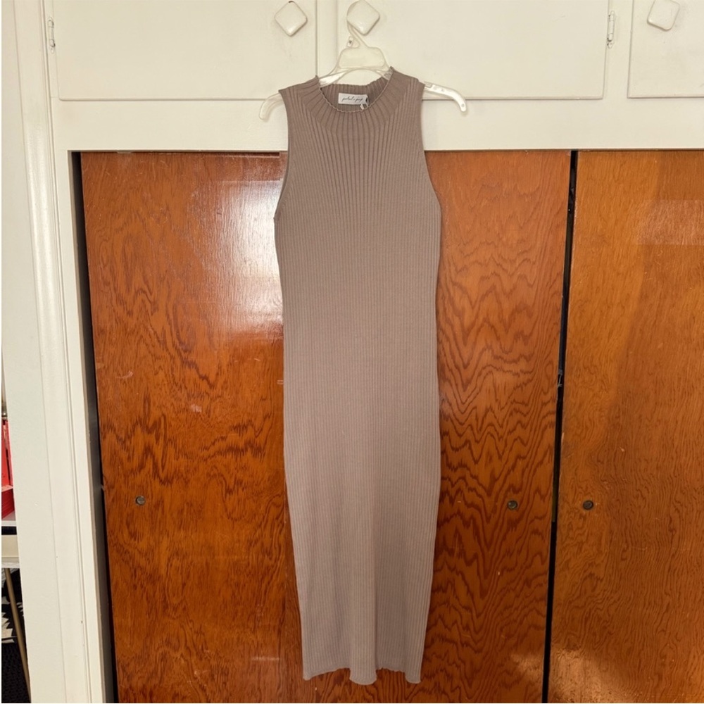 Petal & Pup Taupe Sleeveless Dress